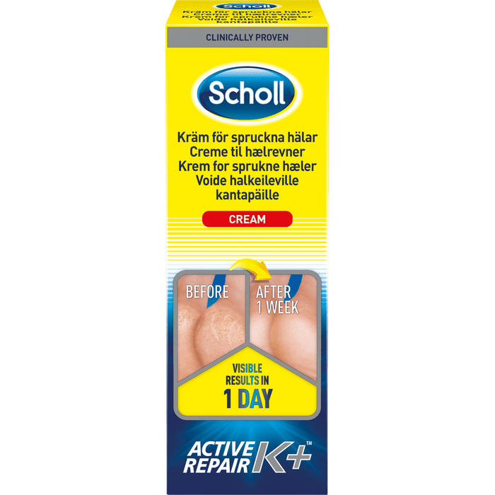 Kropsbutikken Fodcreme SCHOLL AKTIV K+ CREME 60ML