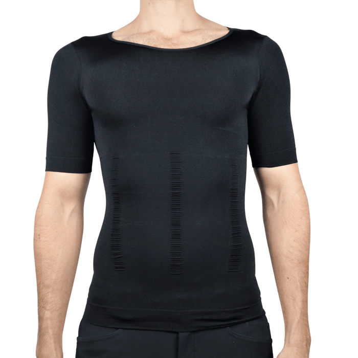 Kropsbutikken Holdning Sort / M Slankende Body Shaper T-Shirt