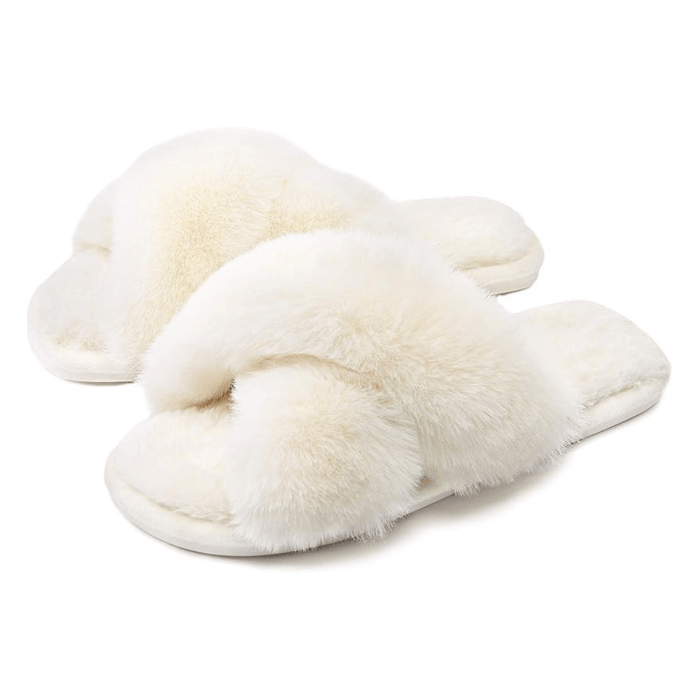 Kroppsbutiken Indendørs slippers Hvid / 36-37 Vintertoffel fluffy