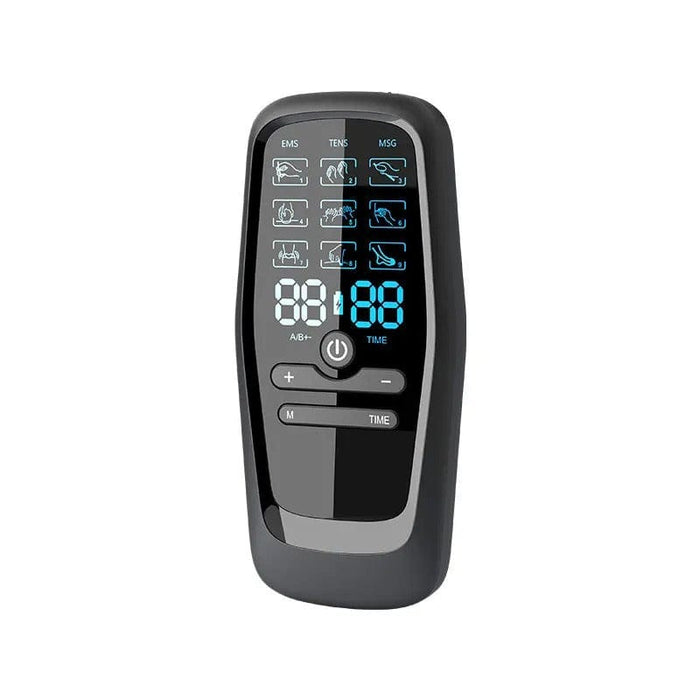 TENS- og EMS-muskelstimulator med elektroder til smertelindring og muskelaktivering derhjemme