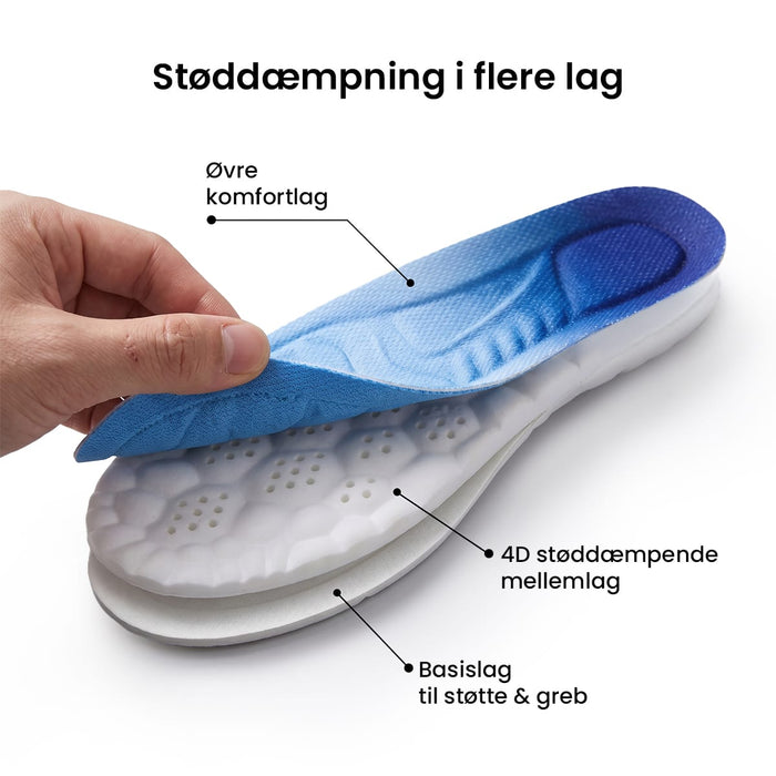 4D stødabsorberende indlægssåler