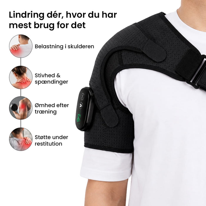 Skulderstøtte med varme og massage
