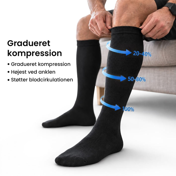Kompressionsstrømper 20–30 mmHg (5-pak)