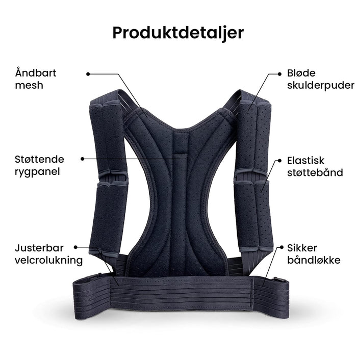 Holdningskorrigerer (justerbar model)
