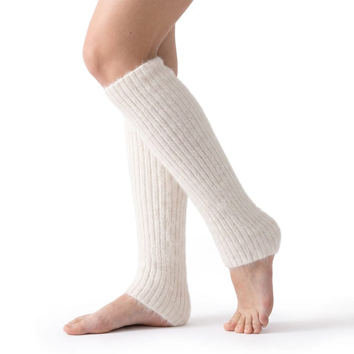 Kropsbutikken Benvarmere i cashmere – Hvid