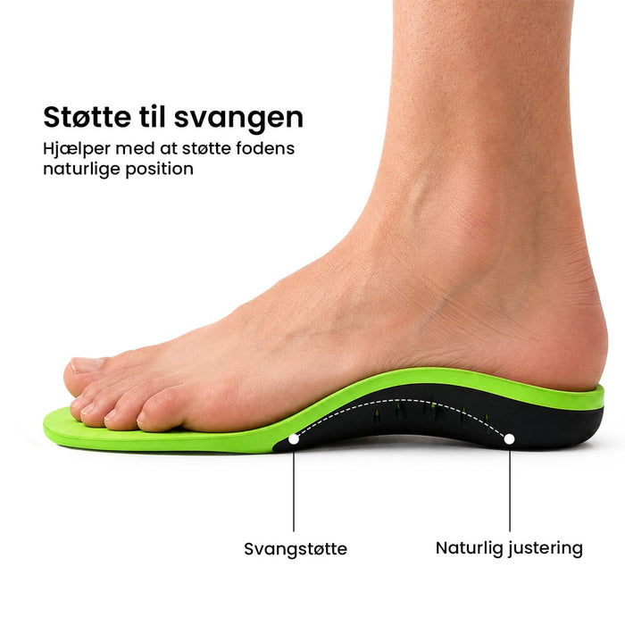 Skoindlæg med svangstøtte