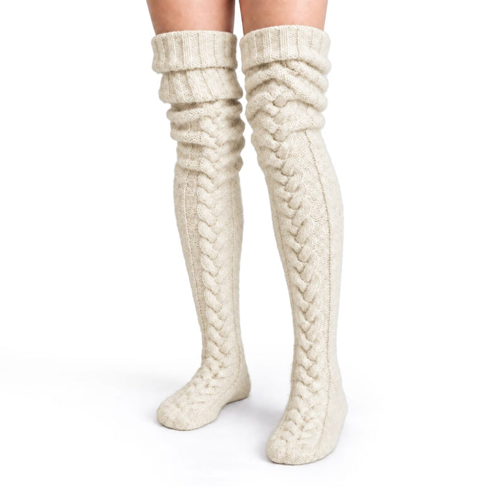 Kropsbutikken Cozysocks - Varme og behagelige lange strømper – Hvid