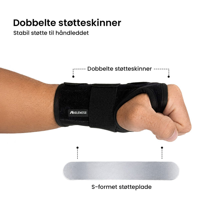 Håndledsstøtte med støtteskinne