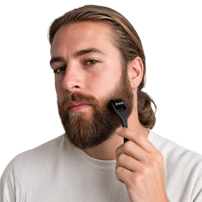 Kropsbutikken Skægvækstkit med microneedling (4 dele)
