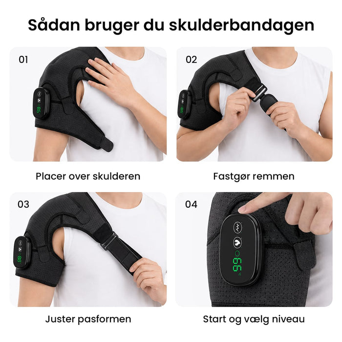 Skulderstøtte med varme og massage