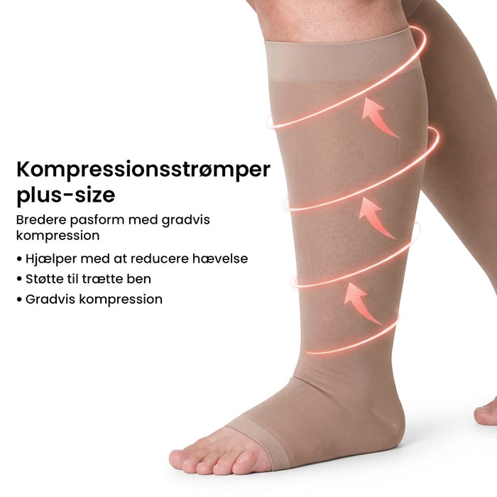 Kompressionsstrømper til læggene (Plus Size)