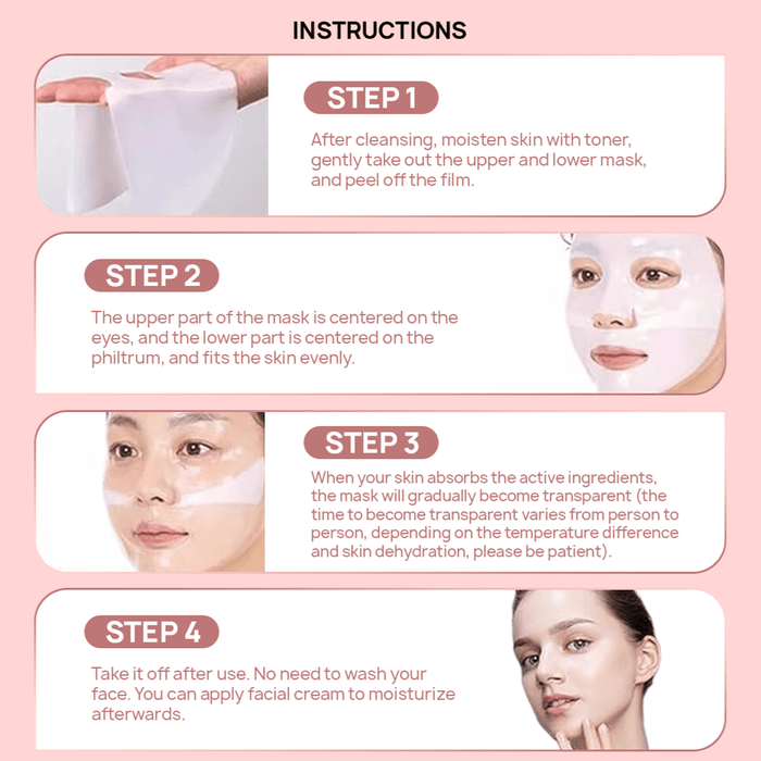 Kroppsbutikken Ansigtmaske The Real Deep Collagen Mask (3-Pak)