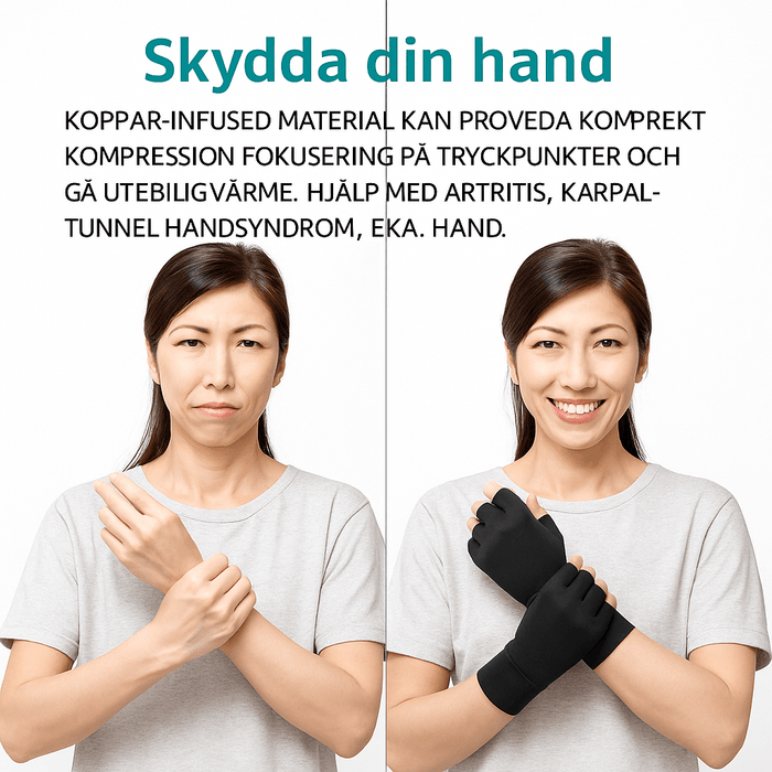 Kroppsbutiken artrit Kompressionshandsker (koper)