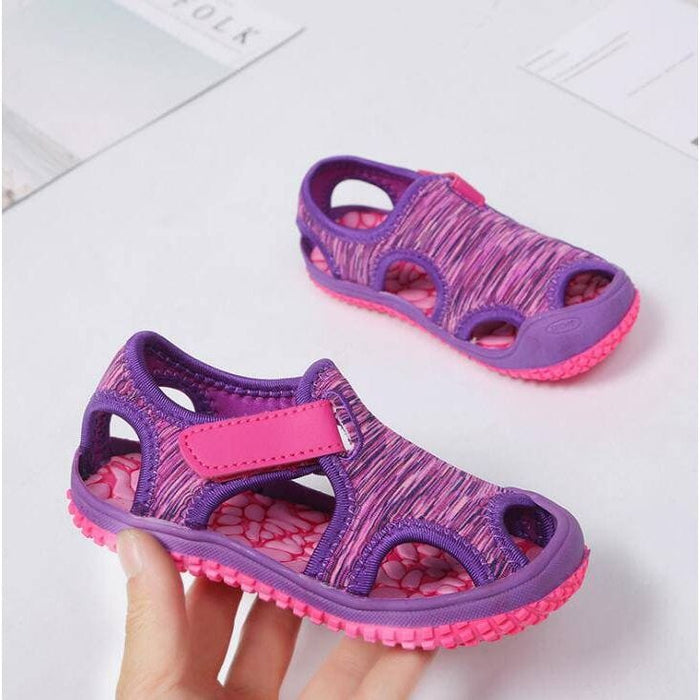 Kroppsbutiken Børnesko Lilla / 21 (Indlægssål 13.5cm) Børnesandaler med velcro