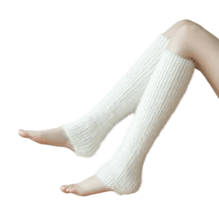 Kroppsbutiken Benvanter Hvid Benvarmere i cashmere