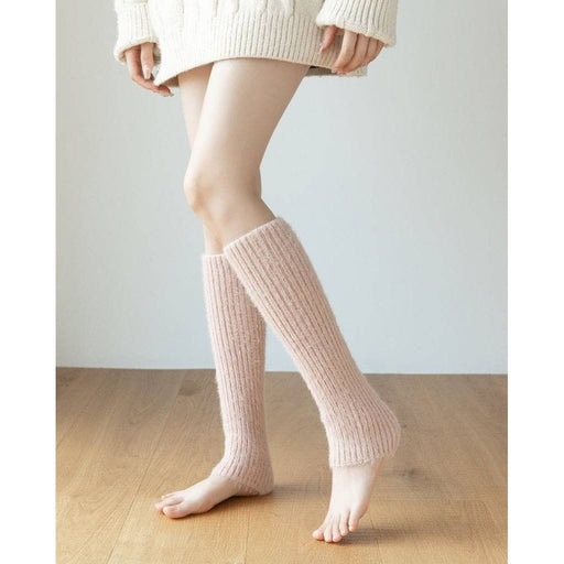 Kropsbutikken Benvarmere Lysrosa Luksuriøse Benvarmere i Cashmere