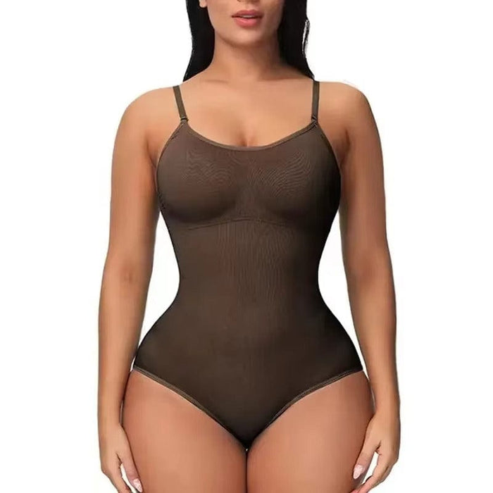 Kroppsbutiken bodyshaper Brun / S Sømløs bodysuit shapewear