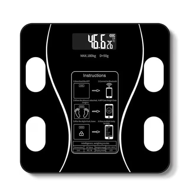 Kroppsbutiken Bølge Standardtitel Smart vægt med BMI og LED-display