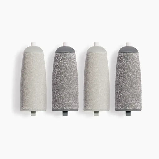 Kroppsbutiken Ekstra pedikyr-roller (2x grå + 2x sort) Elektrisk fodplejemaskine - Ekstra slibehoveder (2+2)