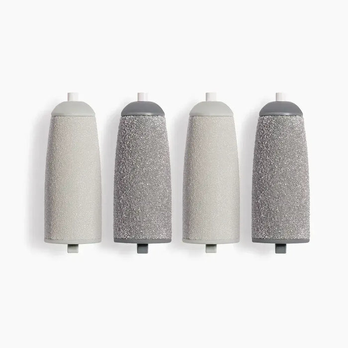 Kroppsbutiken Ekstra pedikyr-roller (2x grå + 2x sort) Elektrisk fodplejemaskine - Ekstra slibehoveder (2+2)