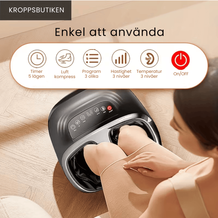 Kroppsbutiken Fodmassage Standardtitel Shiatsu fodmassageapparat med varme og vibration