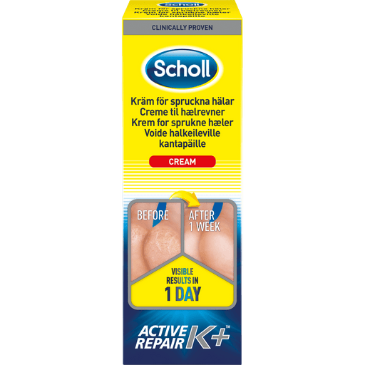 Kropsbutikken Fodcreme SCHOLL AKTIV K+ CREME 60ML