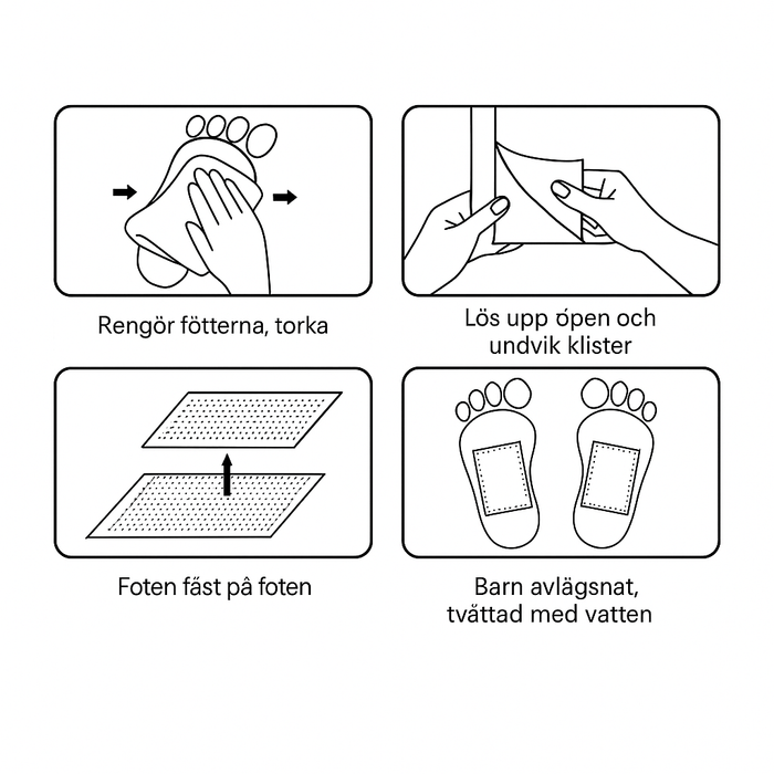 Kroppsbutiken Fotplåster Detox fodplaster 10-Pack