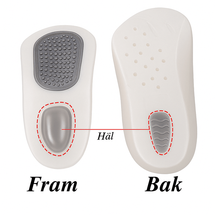 Kroppsbutiken Hælbøjning Hælfodsstøtte til pronation (x4)