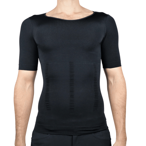 Kropsbutikken Holdning Sort / M Slankende Body Shaper T-Shirt