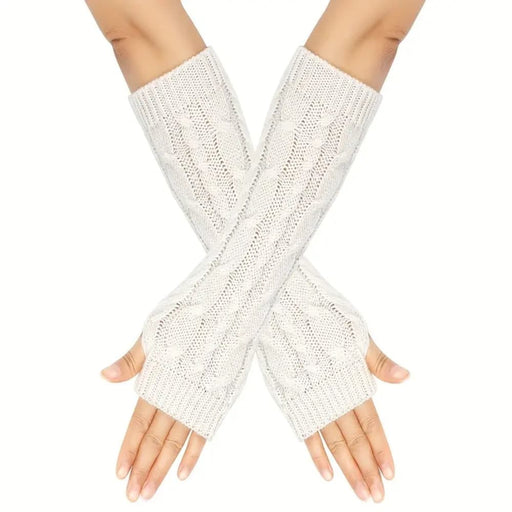 Kroppsbutiken Håndvarmere Hvid Strikkede håndledsvarmere