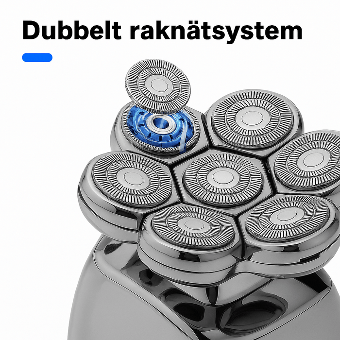 Kropsbutikken Hårtrimmer Elektrisk Hovedbarbermaskine - 7-i-1 Elektrisk Hovedbarbermaskine 7D