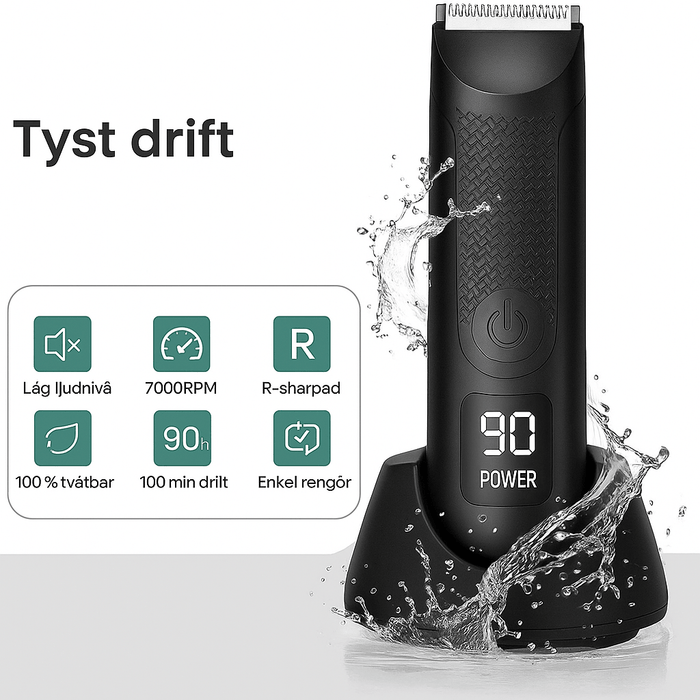 Kroppsbutiken Hårtrimmer Kropshårstrimmer med keramiske blade