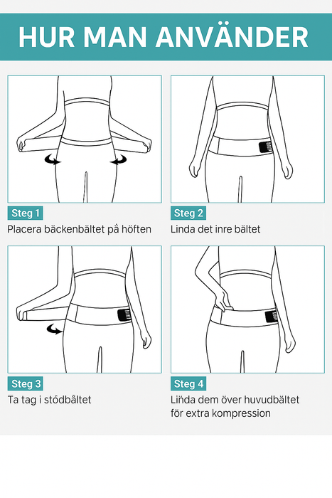 Kroppsbutiken Hofte støtte Hoftebælte (støtte til hofte og lænd)