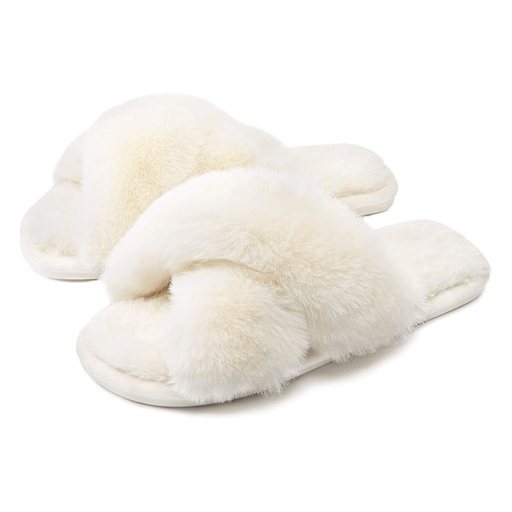 Kroppsbutiken Innetoffler Hvid / 36-37 Vinterstøvler fluffy