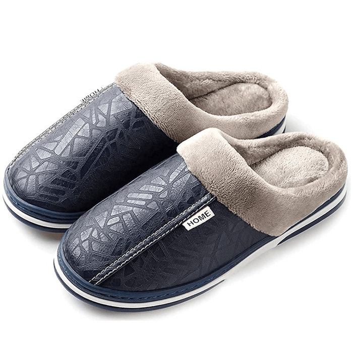 Kroppsbutiken Innetoffler Marineblå / 40-41 Forede indendørs sko i læder
