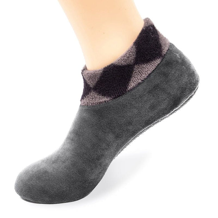 Kroppsbutiken Innetoffler One-size (37-42) / Grå Varme indendørssko med skridsikre såler