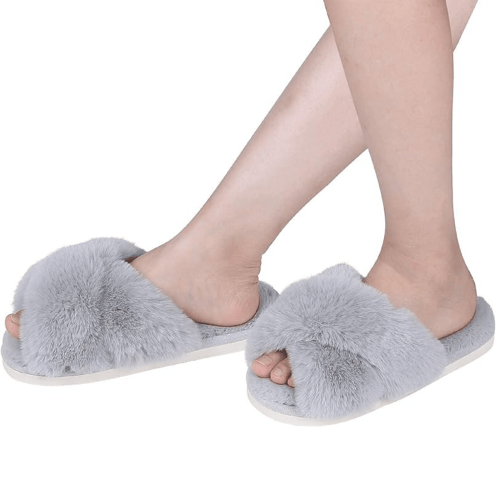 Kroppsbutiken Innetoffler Vinterstøvler fluffy