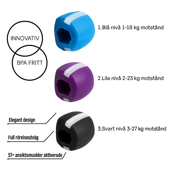 Kroppsbutiken Kæbemuskeltræner Kæktræner (BPA-fri)