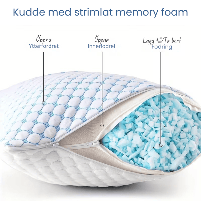 Kroppsbutiken kødkugle Standardtitel Kølende pude med bambusfiber og memory foam