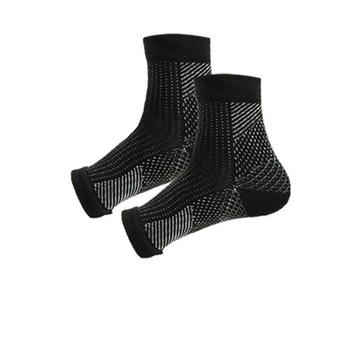 Kroppsbutiken kompressionsstrømper Sort med mønster / S-M (36-41) Kompressionsstrømper (20–30 mmHg)