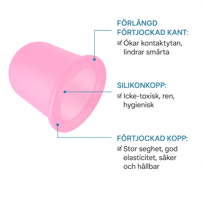 Kropsbutikken Cuppingmassage Cuppingmassage Sæt (4 stk)