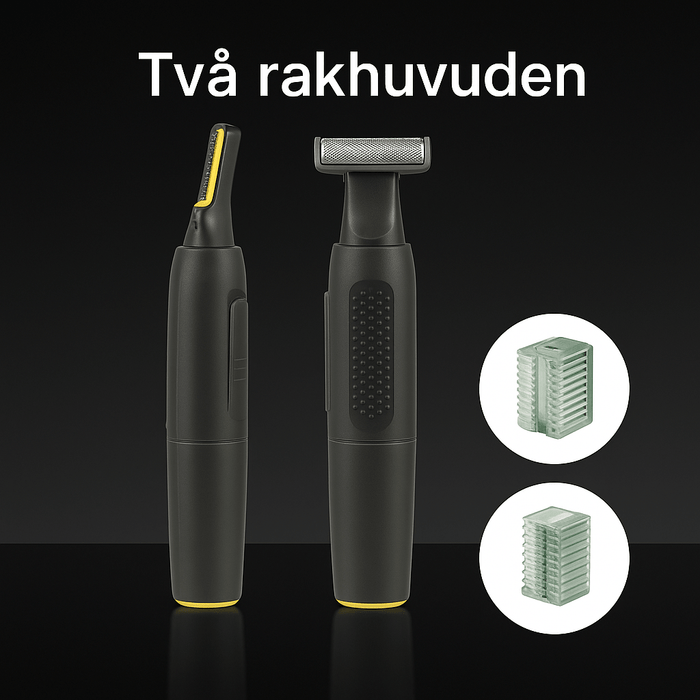 Kroppsbutiken Næsetrimmer Næsehårstrimmer med LED (2 tilbehør)