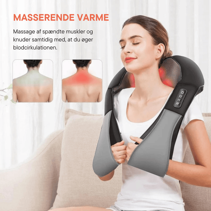 Kroppsbutiken Nakkemassage Standardtitel Shiatsu massager til nakke og ryg med varme