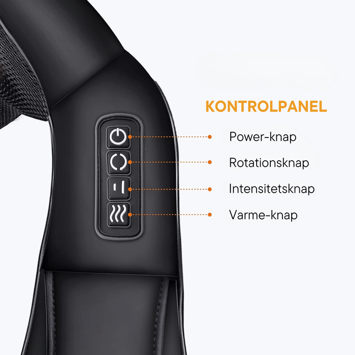 Kroppsbutiken Nakkemassage Standardtitel Shiatsu massager til nakke og ryg med varme