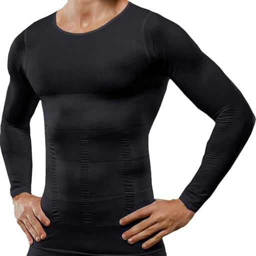 Kropsbutikken Shapewear Sort / M Slankende undertrøje (lange ærmer)