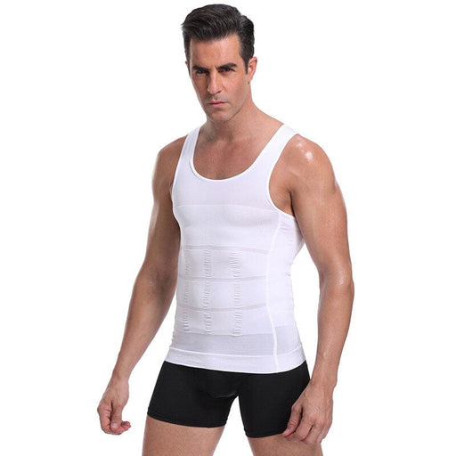 Kropsbutikken Shapewear Hvid / S Slankende Body Shaper - Undertrøje til mænd