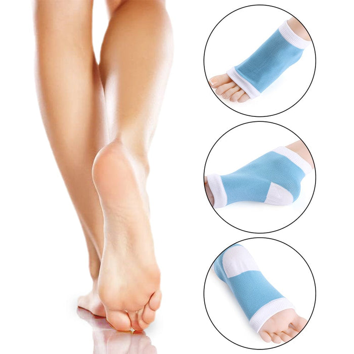 Kroppsbutiken Støttestrømper Blå Sokker med gelpude (hælen)