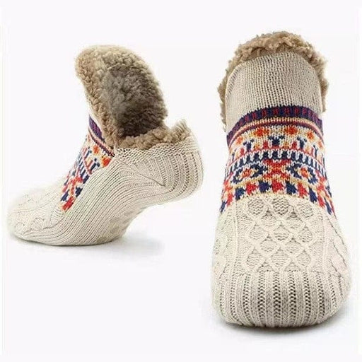 Kropsbutikken Sokker Hvid / 35-39(24cm) Behagelige fleeceforede vinterstrømper