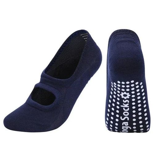 Kroppsbutiken Yogastrømper Marineblå / 35-42 Yogasokker skridsikre