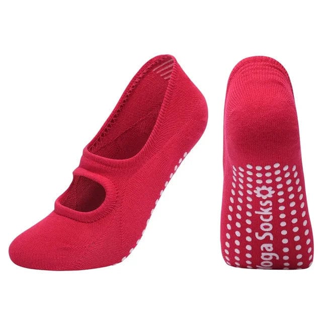 Kroppsbutiken Yogastrømper Rosé / 35-42 Yogasokker skridsikre